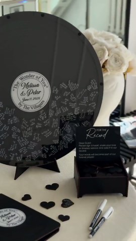 Vinyl Record Wedding Guest Book Drop Box Custom Music Keepsake Hearts Sign Decor - Etsy