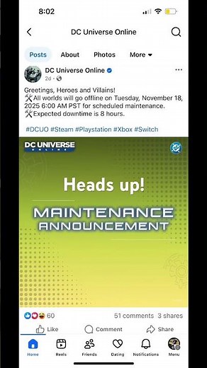 DCUO | Upcoming Maintenance! #dcuo #dcuniverseonline