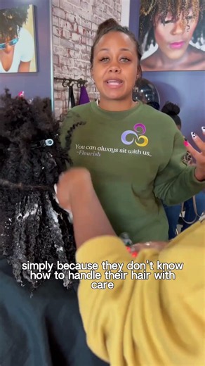 Detangling your hair after braids.