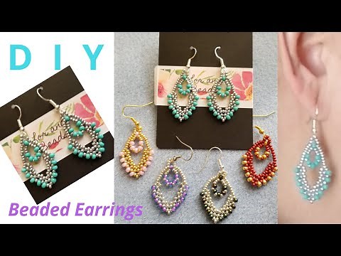 DIY Simple and Easy to make All Seed Beads Beaded Earrings for Beginners/ Aretes / Orecchini / #233