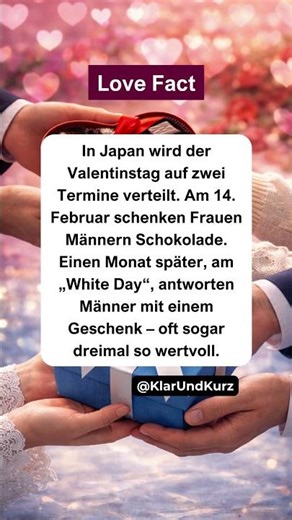 Warum Liebe in Japan zwei Feiertage hat. #love