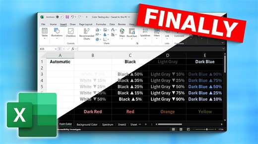 Unlock dark mode on Microsoft Excel and use it today