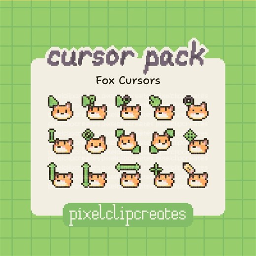 Fox Cursor Pack - Hand-drawn Mouse Cursors for Windows (digital Download) - Etsy