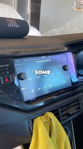 Satin PPF On Polo Infotainment System #interiorppf #vwpoloppf