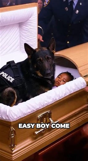 593K views · 13K reactions |  The Police Dog Climbed Into Her Coffin...