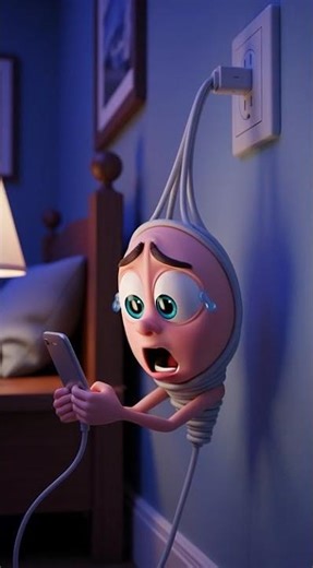 📱 Stretched Phone Charger Struggle Funny Pixar Talking Cable Animation