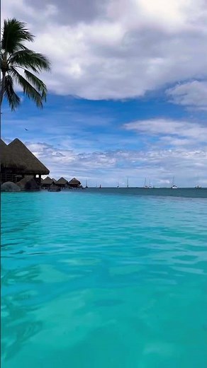 The Most Beautiful Pool View in Tahiti 😍 Moorea Ahead