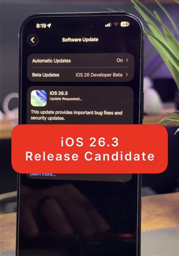 iOS 26.3 Release Candidate Is Out #iOS263 #iOSUpdate #AppleNews #AppleUpdates #iPhoneTips