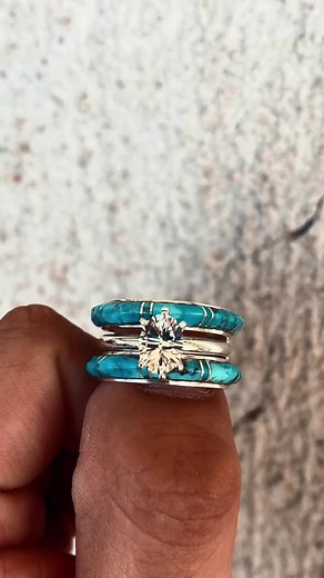 I love these ring guards! #turquoise #topaz #chacocanyontrading #navajo #zuni #watch #tiktok #newmexico #newmexicotrue #wedding #turquoisejewelry #biker #babe #rodeo #western #fun #monday #mondayblues #arizona #texas #farm #fashion
