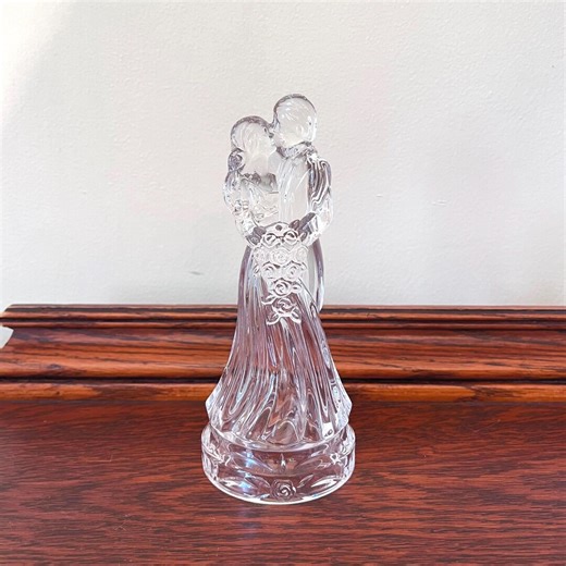 Princess House Lead Crystal Bride and Groom, Vintage Wedding Cake Topper or Table Centerpiece - Etsy