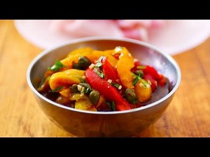 🌶 Poivrons Marinés – Une Recette Fraîche et Savoureuse