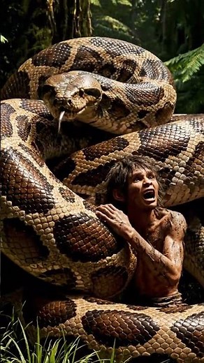 Prehistoric Python Wraps Around a Lone Human