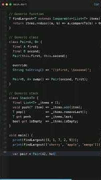 Lesson 20: Generics — Type-Safe Flexible Code! | DART Tutorial #shorts