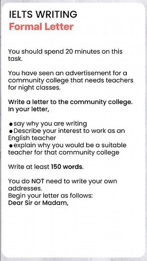 Formal Letter Writing for IELTS Writing Task 1 #ielts2025 #ieltspreparation