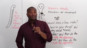 Improve your English pronunciation by mastering voiced and voiceless consonants! In this new video, James will show you how to physically feel how voiced and voiceless sounds are different. You'll also practice so you can make the sounds yourself. | engVid