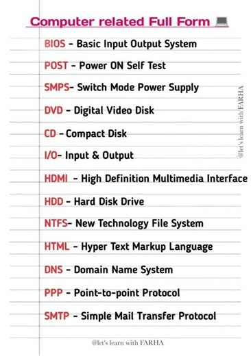 COMPUTER FULL FORM || #computer #fullform #computerknowledge #shortsfeed #shorts #mcq #quiz #gk #ssc