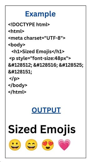 HTML Emojis #html #emoji #webdesign #webdevelopment #html5 #htmlcss
