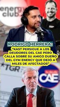 Rodrigo Herrera: “Kast goes after student loan debtors but stays silent on his friend from Energy...