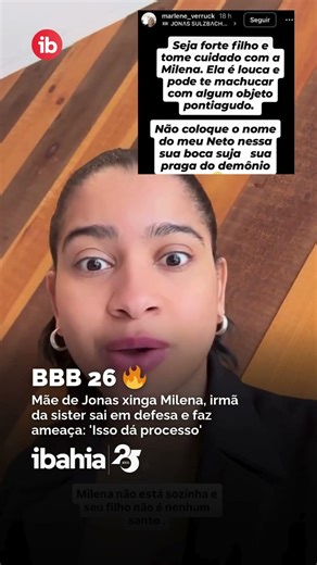 Jonas' mother insults Milena, the sister of the contestant defends her and makes a threat: 'This ...