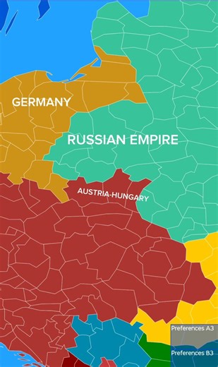 how was Poland split during WW1?