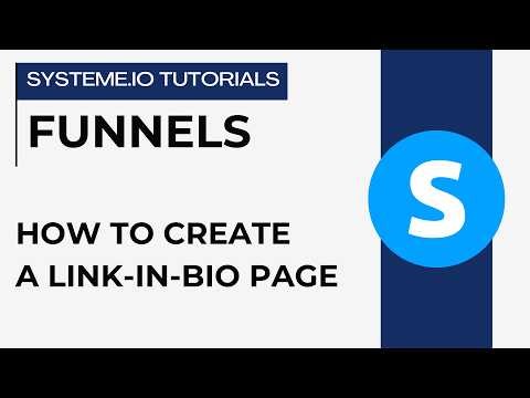 How to create a link-in-bio page | systeme.io tutorials