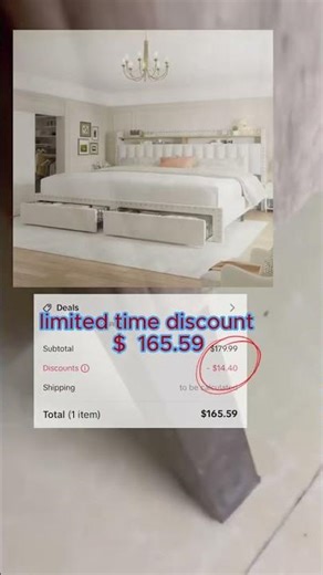 Luxury Grey Queen Bed Frame with Storage & Headboard