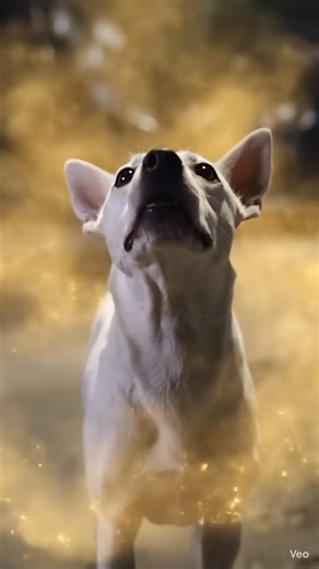 Cute dog snowwhite asks a kiss