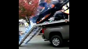 184K views · 744 reactions | Guess he should have "walked it" LOL.. Watch as this dude destroys a new pickup truck while loading a Snow Mobile #hammerdown #holdmybeer | Hammer Down Boating | Facebook