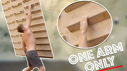 One arm vs gravity - a campus board challenge with no relief