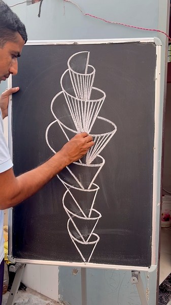 Easy 3D flower drawing tutorial || 🌹 #flowerart #viralart #viralartists #ytviral