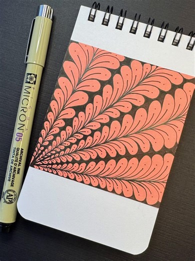 Orange sticky note #pinoxartchallengsticky #zendoodle #doodleart #beginnerzendoodle