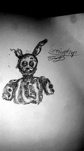 Spring trap drawing #springtrap #fypシ゚viral #fnaf3 #sketch