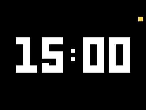 15 Minute Countdown Timer | Black Screen | Silent