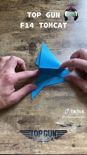 F14 Top Gun Plane Origami #topgun #f14 #origamiplane #tutorial #origamitutorial #tomcat #fighterjet #f14tomcat