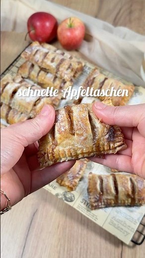 Schnelle Apfeltaschen ##schnellesessen #apfel #appledesserts #blätterteig