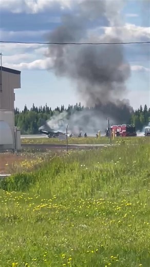 F-16 at Eielson on 🔥 after crash | Air Force amn/nco/snco