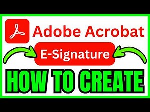 How To CREATE E-SIGNATURE In Adobe Acrobat (QUICK & EASY) 2026