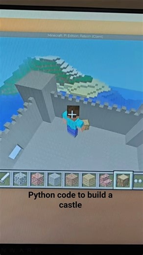 Python code to make castle #minecraft #minecraftshorts #python #minecrafttutorial #minecraftjava