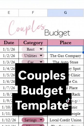 This couples budget template will help you to manage your finances as a couple. You can see your expenses by category and is an easy to use Excel and Google Sheet spreadsheet to manage your monthly budget #couple #couplegoals #couplebudgeting #couplesbudgeting #budgetingtips #budgetingapp #budgetingbasics #budgetingcommunity #budgetingforbeginners #budgetforbeginners #budgettips #budgethacks