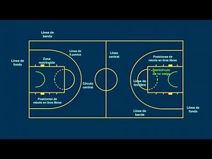 Explicación del campo de baloncesto (basket)