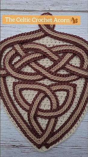🐿️ Celtic Crochet Acorn Decoration for Thanksgiving!