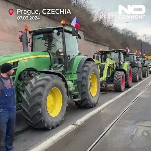 Czech farmers disrupt traffic in Prague as they protest government, EU agriculture policies