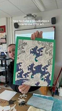 how to make a tessellation #art # artclass #artproject #math