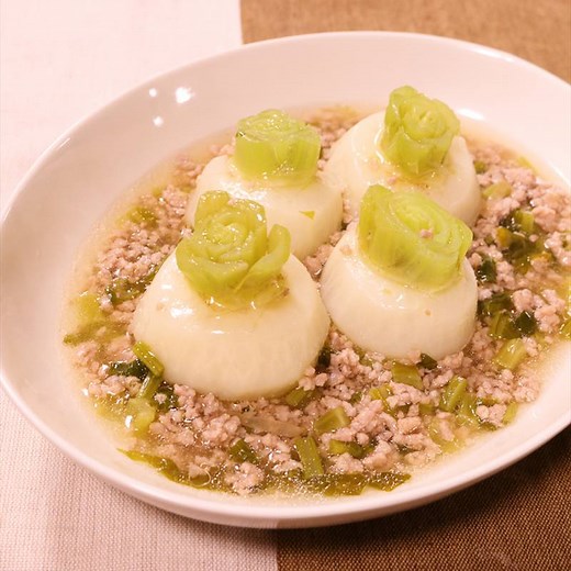 カブのおいしさまるごと！カブと豚ひき肉のあんかけ煮 作り方・レシピ | クラシル