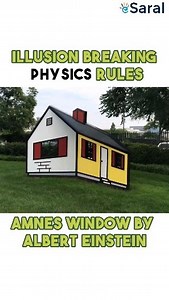 "Discover the magic of perception with the Amnes Window Illusion 🏠✨. #physics #experiment #IllusionMagic #Einstein #fun #esaral | eSaral - Learning Made Simple