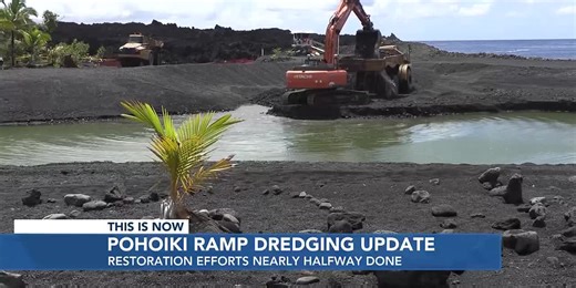 Pohoiki boat ramp dredging makes significant progress