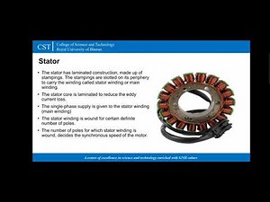 single phase induction motor construction & double field revolving theory