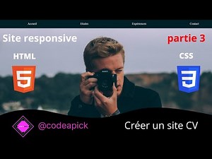 Coder un site CV responsive - HTML CSS partie 3/5