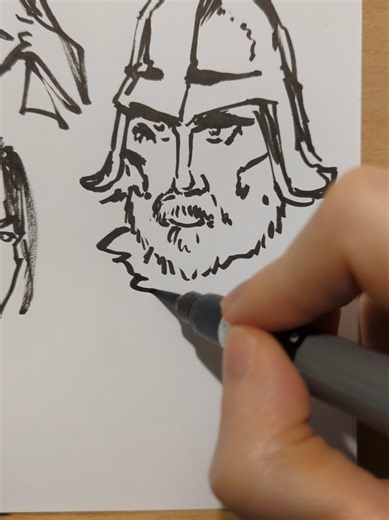 Quick one today. #inkbrush #draw #art #drawalong