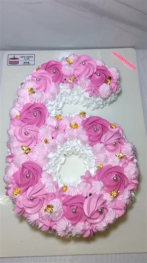 Number 6 Flower Cake Decoration Tutorial